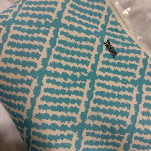 triangl swimwear Blue & White Tie Bikini - Picture 2 of 2